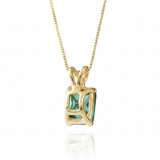 Stunning created emerald pendant in 18k gold vermeil, a timeless piece perfect for everyday elegance and meaningful gifts.
