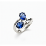 Stunning created sapphire ring in sterling silver, symbolizes sincerity and perfect for meaningful gifts and daily wear.