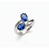 Stunning created sapphire ring in sterling silver, symbolizes sincerity and perfect for meaningful gifts and daily wear.