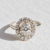 Charming Victorian-style created diamond ring in 925 sterling silver, ideal for daily wear and special celebrations.