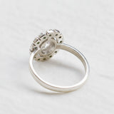 Victorian-style created diamond ring in 925 sterling silver, ideal for daily wear and special celebrations.