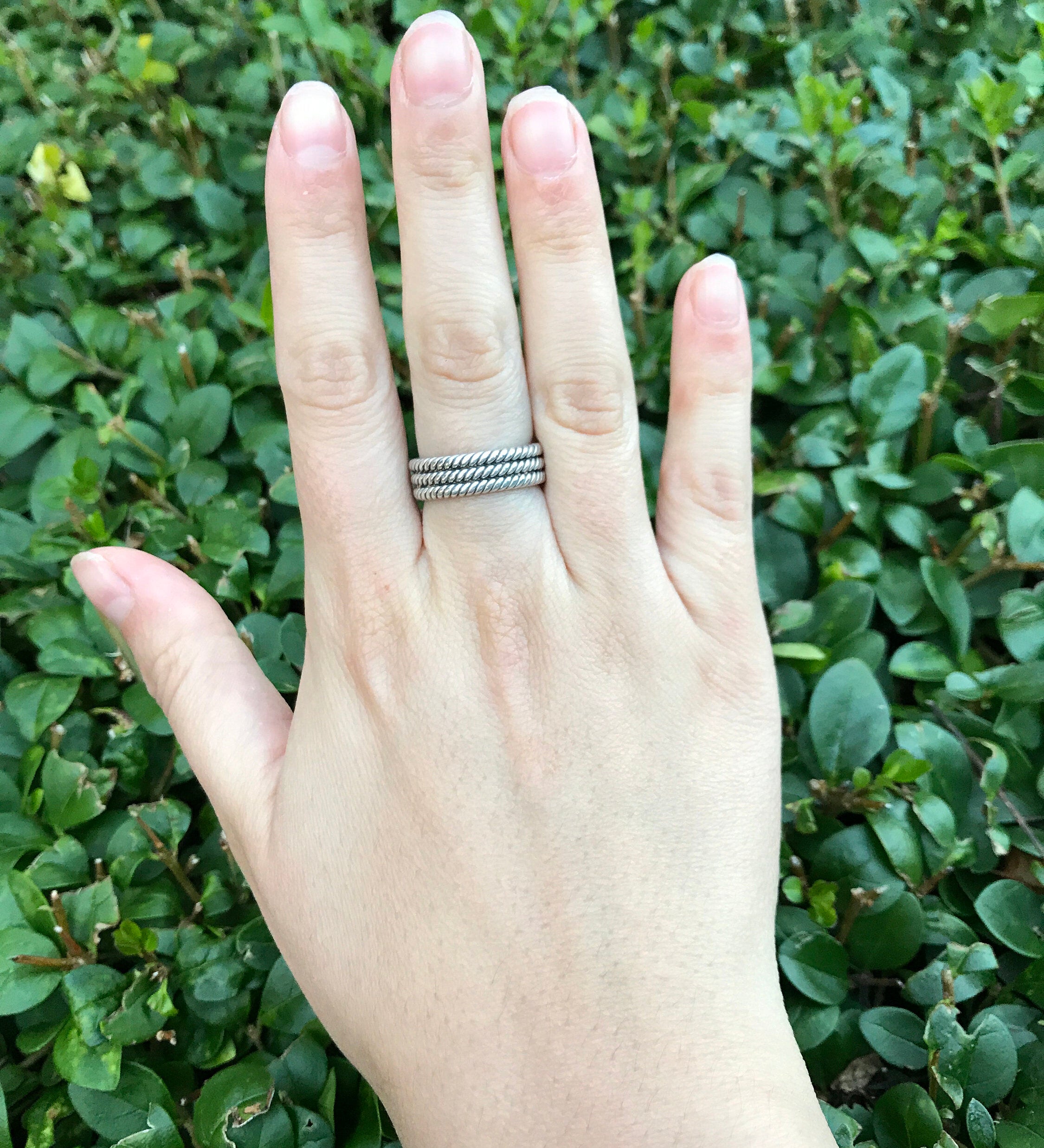 Triple Band, Triple Band Ring, Silver Ring, Silver Triple Band, Rope Ring, Silver Rope Ring, Artistic Ring, Rope Band, Rope Design
