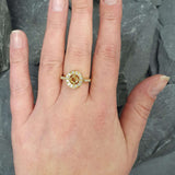 Dainty Citrine Gold Ring - Natural Citrine Ring - November Birthstone Ring