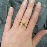 Dainty Citrine Gold Ring - Natural Citrine Ring - November Birthstone Ring