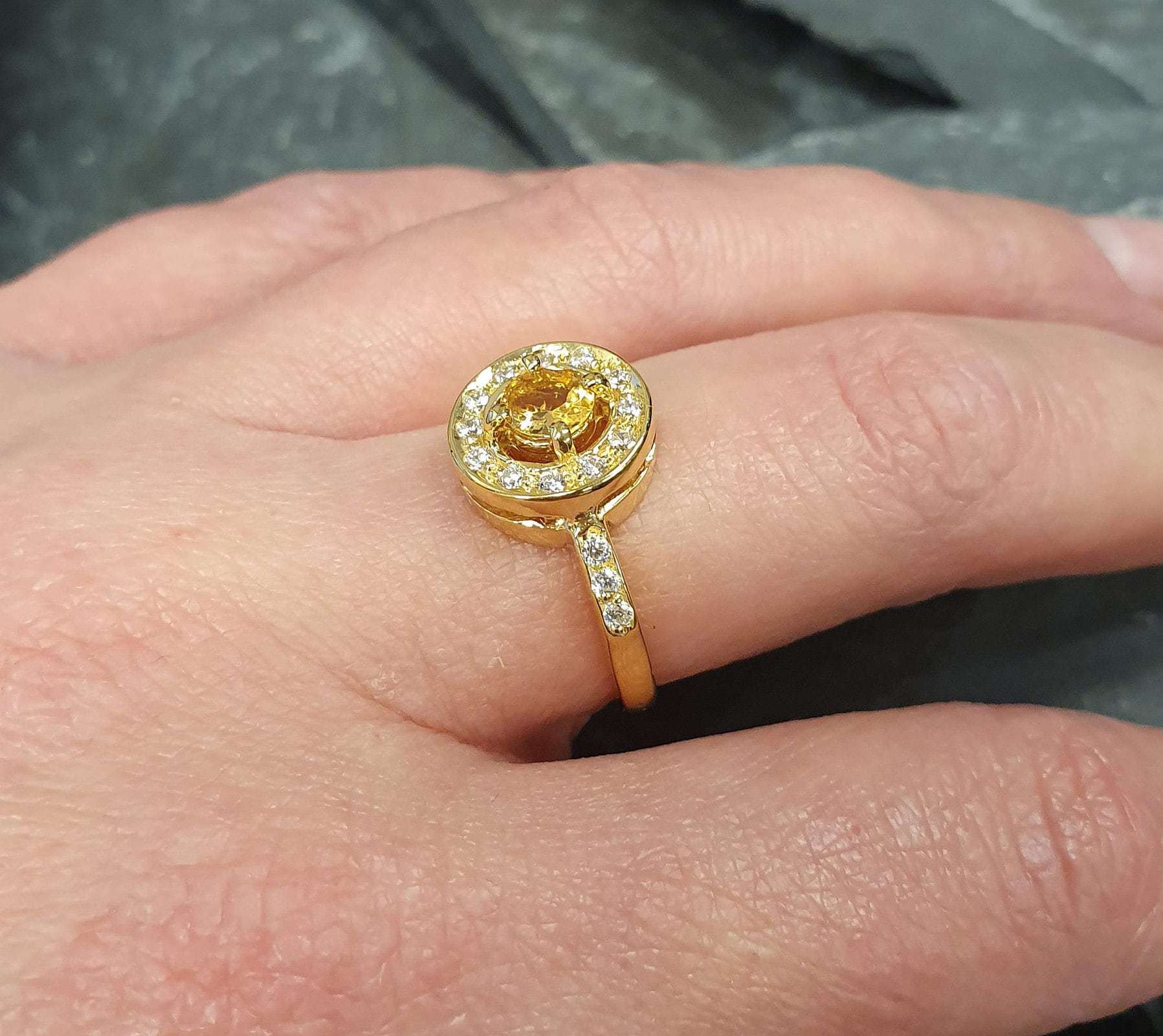 Citrine Ring, Natural Citrine, November Birthstone, Vintage Ring, November Ring, Yellow Ring, Solid Silver Ring, Dainty Ring, Antique Ring(1)