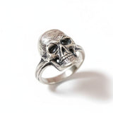 Large Skull Ring - Goth Silver Ring - Silver Skull Ring
