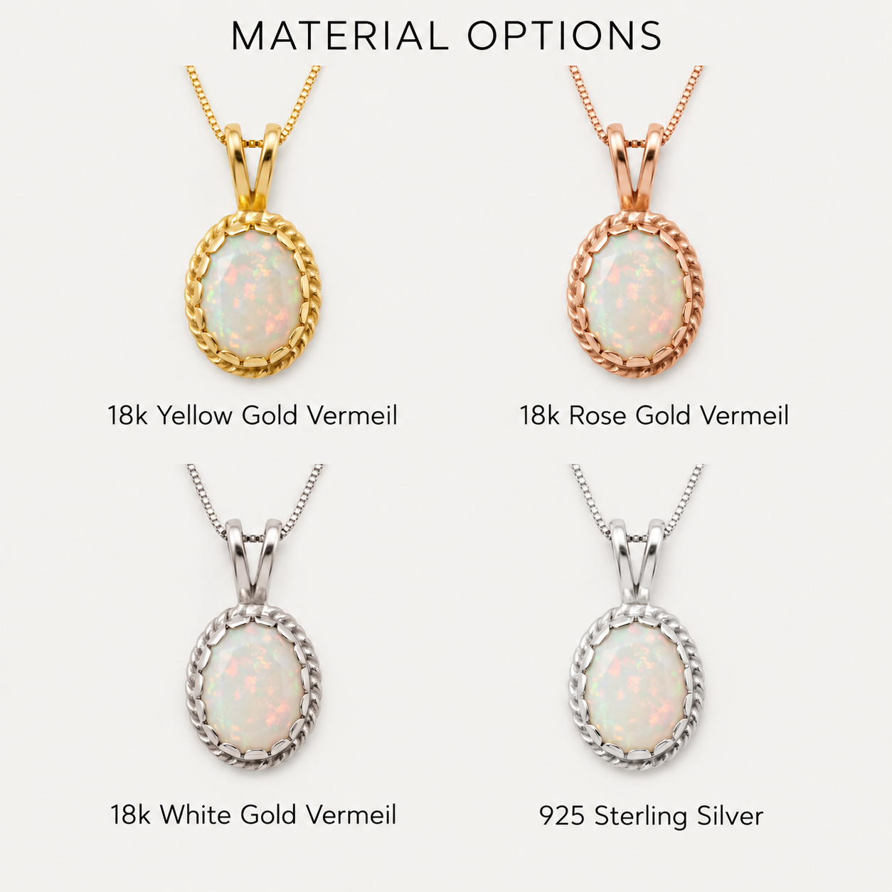 Charming 18k Gold Vermeil pendant featuring a captivating Oval Natural Fire Ethiopian Opal, perfect for special occasions.