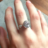 Sparkly Diamond Ring - Vintage Bridal Ring - Two Stone Ring