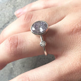 Sparkly Diamond Ring - Vintage Bridal Ring - Two Stone Ring