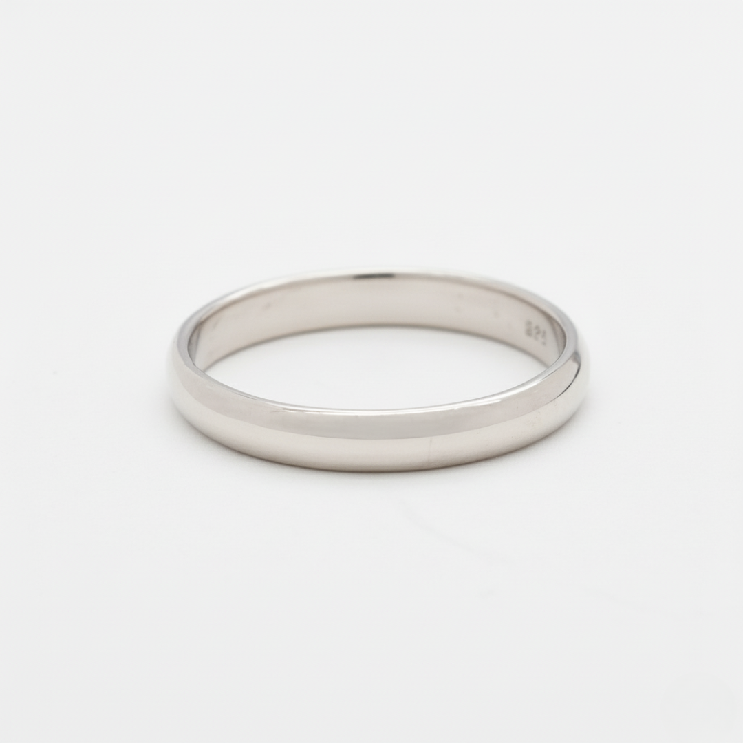 Timeless Silver Ring - Simple Minimalist Band in 925 Sterling Silver. Great for casual wear and thoughtful gifts for loved ones.