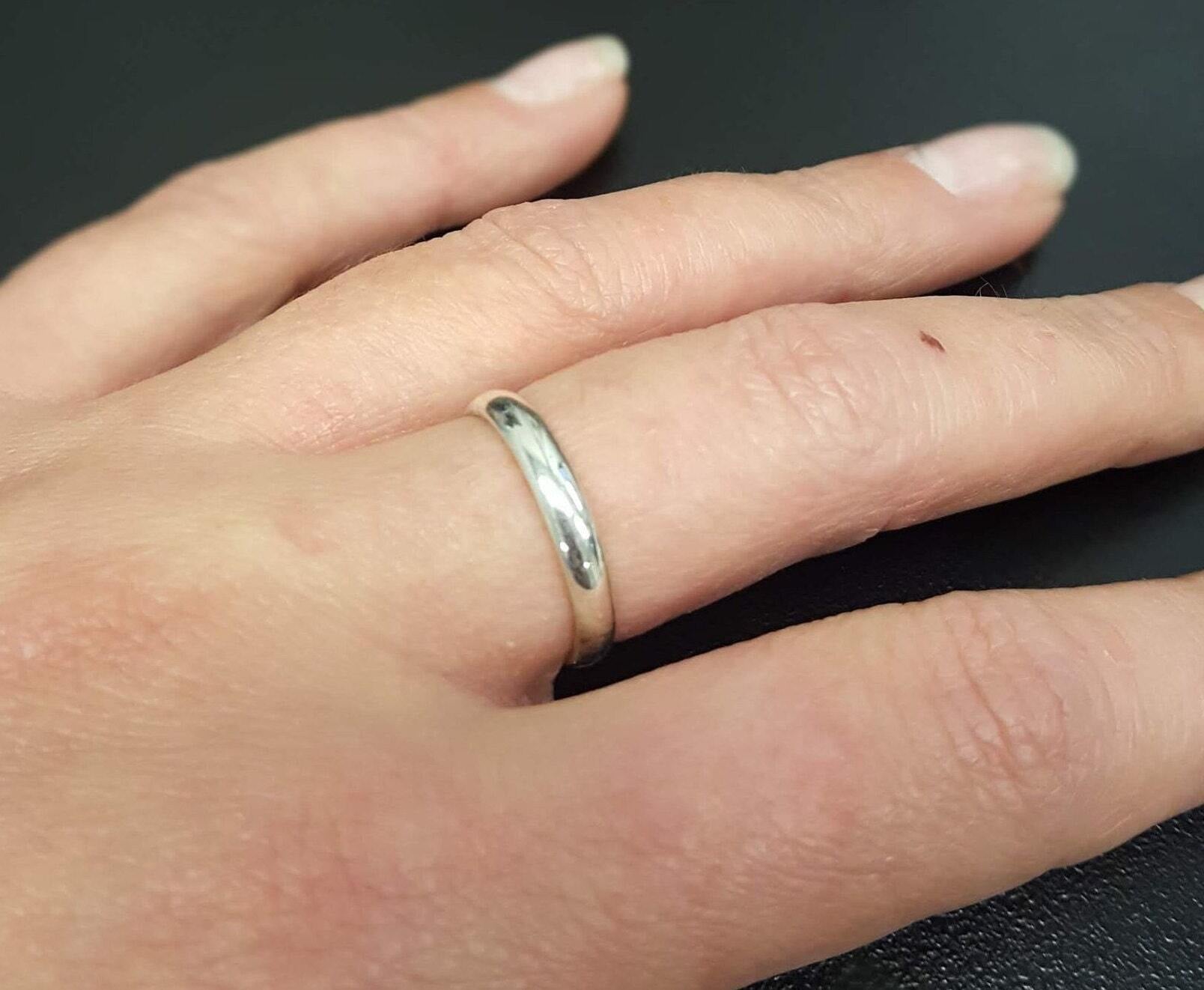 Plain Silver Ring, Sterling Silver Ring, Smooth Ring, Silver Ring, Vintage Ring, Classic Ring, Plain Band, Minimal Ring, Pure Silver