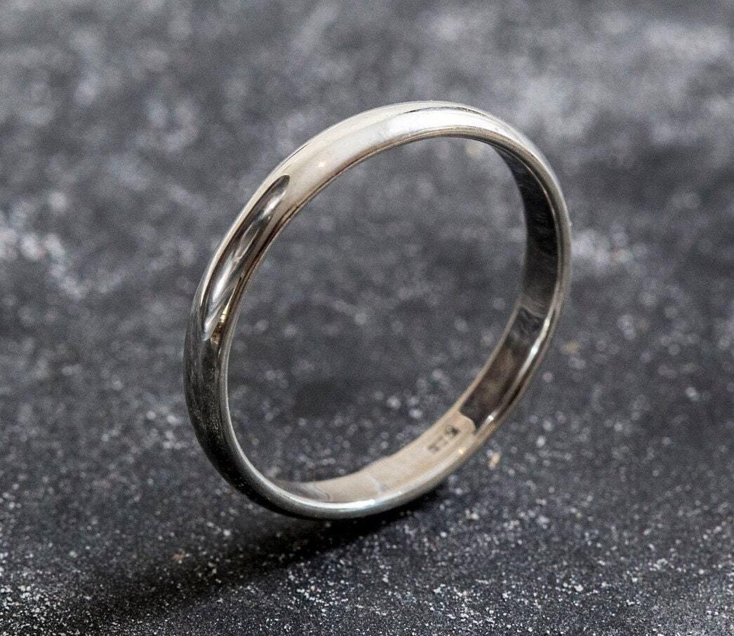 Plain Silver Ring, Sterling Silver Ring, Smooth Ring, Silver Ring, Vintage Ring, Classic Ring, Plain Band, Minimal Ring, Pure Silver