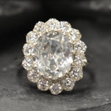 Diamond Victorian Ring - Princess Diana Ring - Statement Diamond Ring