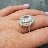 Diamond Victorian Ring - Princess Diana Ring - Statement Diamond Ring