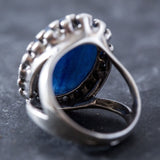 Statement Kyanite Ring - Genuine Kyanite Ring - Large Bezel Ring