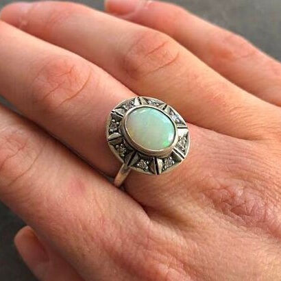Bohemian Ring, Blue Tourmaline Ring, Natural Tourmaline, Vintage Ring, October Birthstone, Unique Design Ring, Solid Silver Ring, Tourmaline