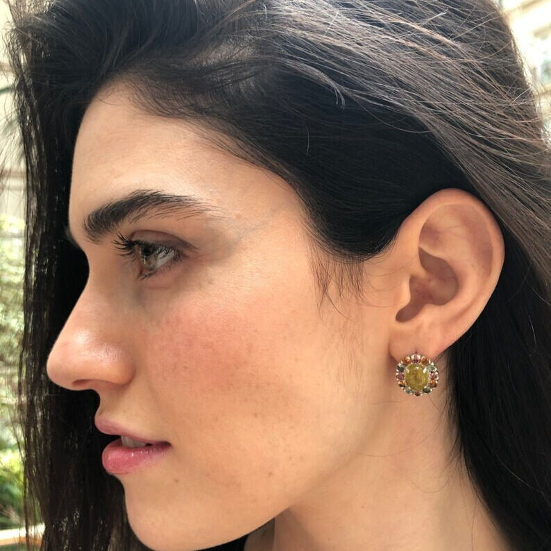 Onyx Earrings, Natural Onyx, December birthstone, Victorian Earrings, Black Vintage Earrings, Multistone Earrings, Solid Silver Earrings