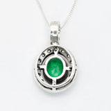 Emerald Pendant, Created Emerald, Antique Pendant, Green Diamond Pendant, Unique Pendant, Solid Silver Pendant, Green Pendant, Emerald