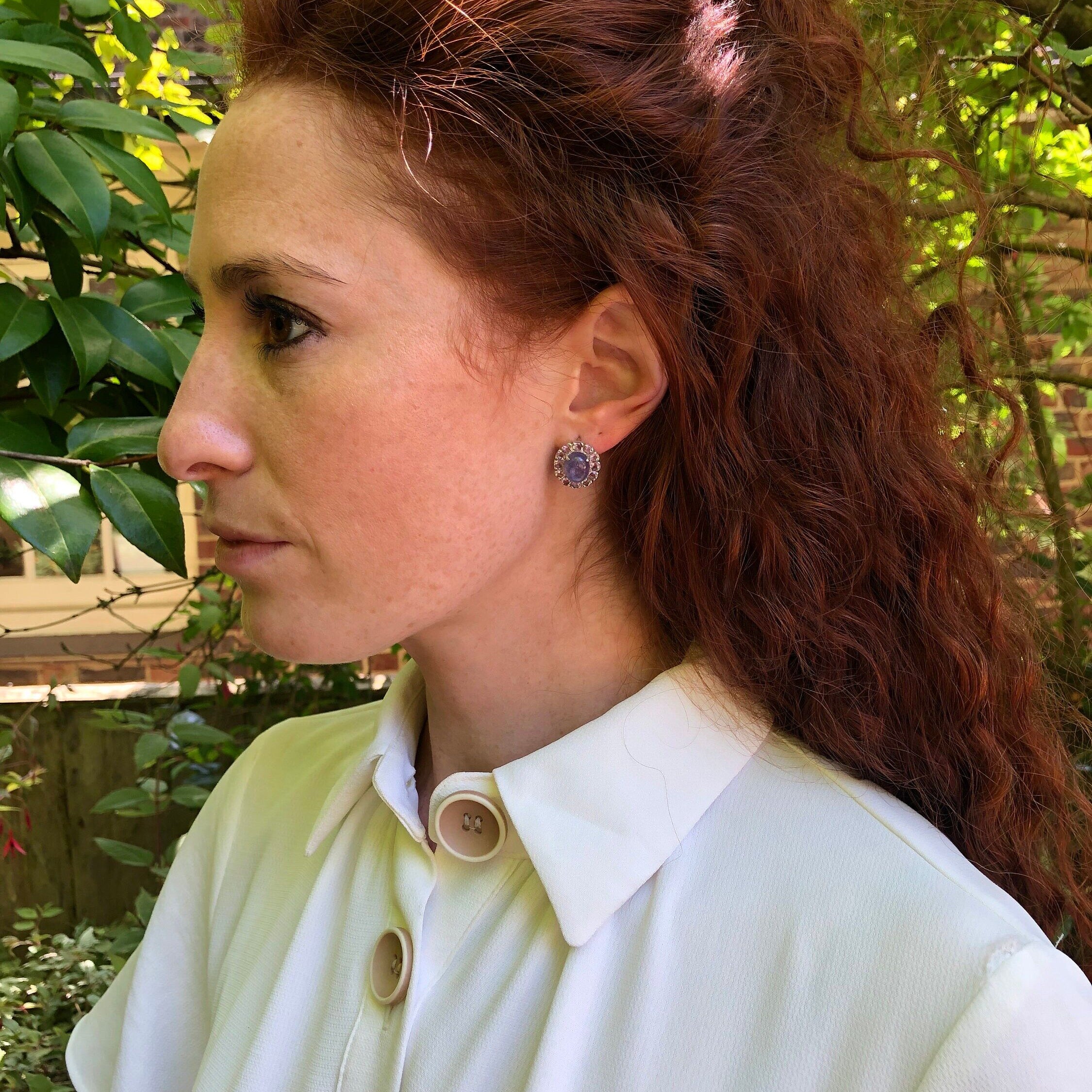 Blue Earrings, Tanzanite Earrings, Natural Tanzanite, Victorian Earrings, December Earrings, Unique Earrings, 925 Silver Earrings, Earrings