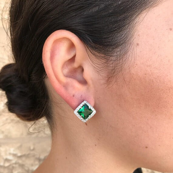 Blue Topaz Earrings, Natural Topaz, Vintage Earrings, December Birthstone, Blue Vintage Earrings, December Earrings, Silver Earrings, Topaz