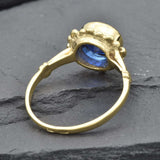 Sapphire Ring, Blue Sapphire Ring, Created Sapphire, Vintage Sapphire Ring, 3 Carats, Vintage Rings, Pure Silver, Solid Silver, Blue Ring(1)