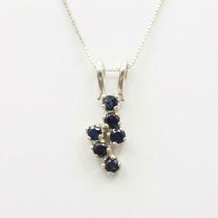 Natural Sapphire Pendant made in 925 Sterling Silver with Round Natural Blue Sapphire in Prong setting, September Birthstone gift idea, symbolizes sincerity, truth, and faithfulness, ideal for everyday wear and perfect for birthday gifting and special occasions.