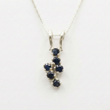 Natural Sapphire Pendant made in 925 Sterling Silver with Round Natural Blue Sapphire in Prong setting, September Birthstone gift idea, symbolizes sincerity, truth, and faithfulness, ideal for everyday wear and perfect for birthday gifting and special occasions.