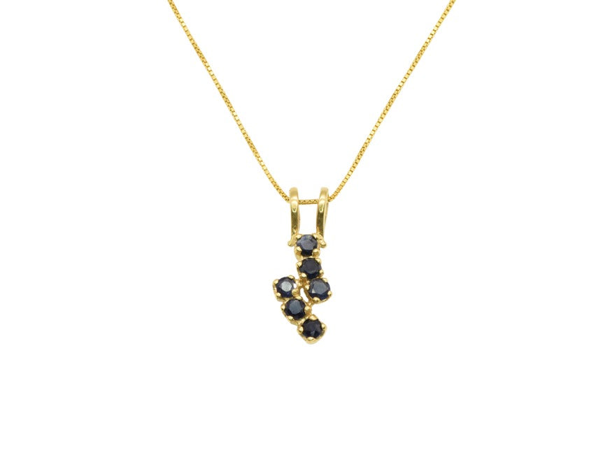 Natural Sapphire Pendant made in 18k Gold Vermeil with Round Natural Blue Sapphire in Prong setting, September Birthstone gift idea, symbolizes sincerity, truth, and faithfulness, ideal for everyday wear and perfect for birthday gifting and special occasions.