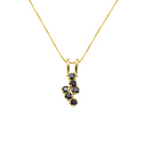 Natural Sapphire Pendant made in 18k Gold Vermeil with Round Natural Blue Sapphire in Prong setting, September Birthstone gift idea, symbolizes sincerity, truth, and faithfulness, ideal for everyday wear and perfect for birthday gifting and special occasions.