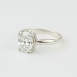 Stunning Oval Diamond Ring - Timeless 925 Sterling Silver Solitaire. Perfect for special occasions or everyday elegance.