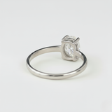 Classic Diamond Oval Ring - Captivating Solitaire in 925 Sterling Silver. A timeless choice for special celebrations and everyday style.