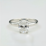 Vintage Oval Diamond Ring - Dazzling 925 Sterling Silver Solitaire. Great for daily wear and memorable gift occasions.