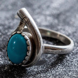 Turquoise Teardrop Ring - Genuine Turquoise Ring - Turquoise Vintage Ring