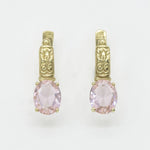 Morganite Earrings, Created Morganite Earrings, Tribal Earrings, Pink Vintage Earrings, Vintage Earrings, Silver Earrings, Pink Earrings(1)