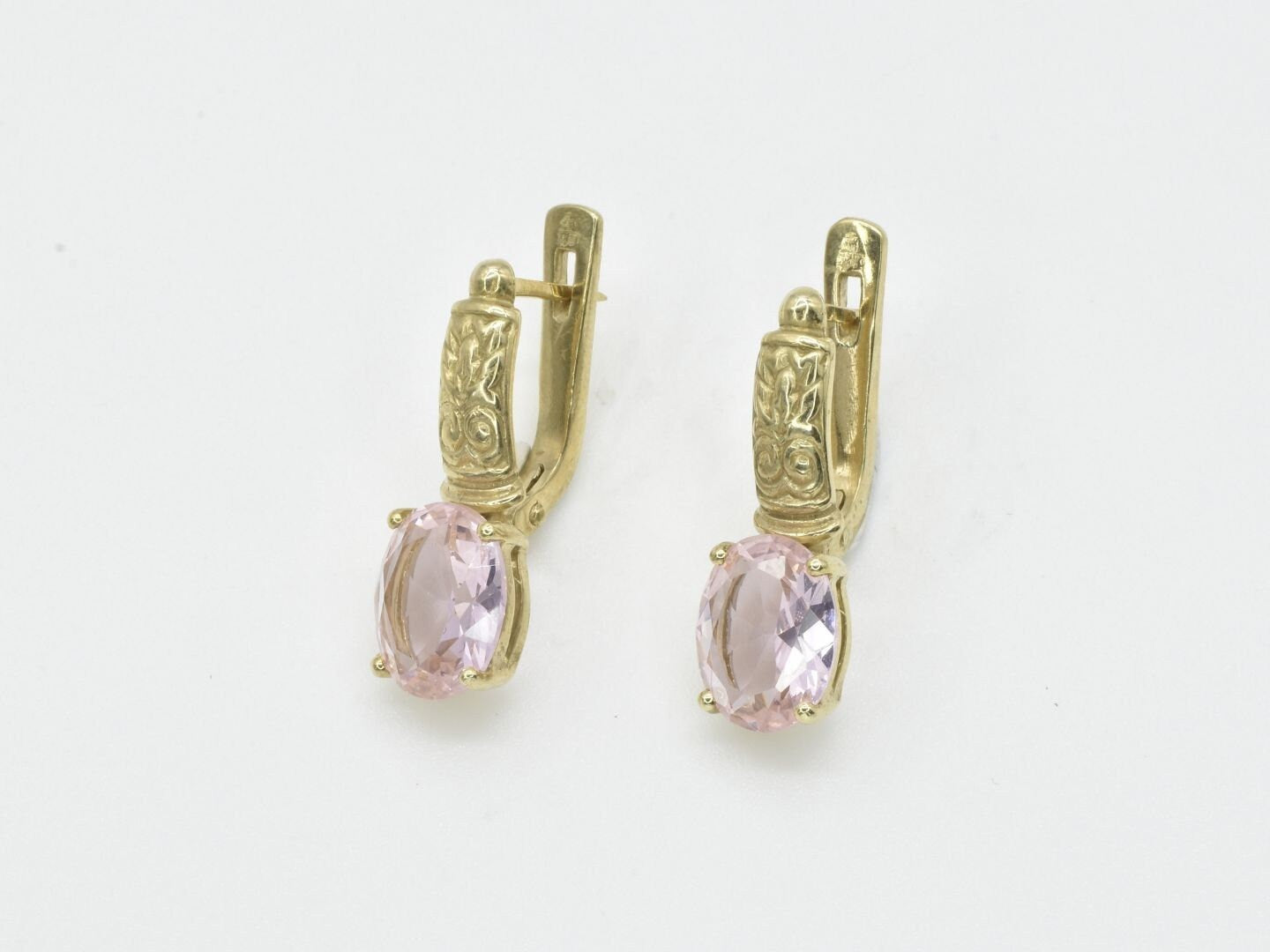 Morganite Earrings, Created Morganite Earrings, Tribal Earrings, Pink Vintage Earrings, Vintage Earrings, Silver Earrings, Pink Earrings(1)