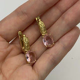 Morganite Earrings, Created Morganite Earrings, Tribal Earrings, Pink Vintage Earrings, Vintage Earrings, Silver Earrings, Pink Earrings(1)