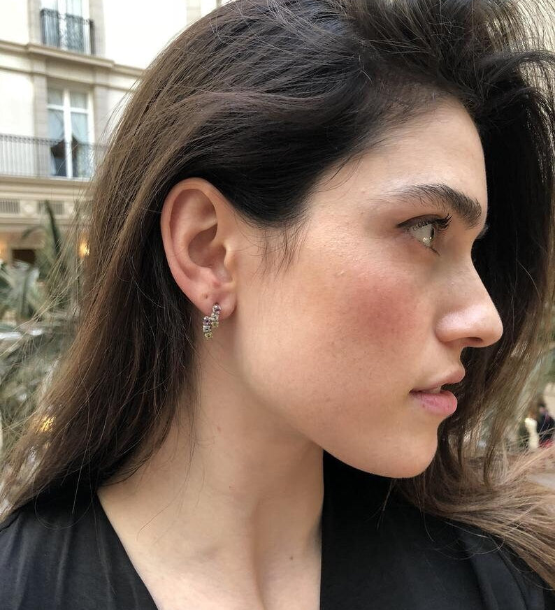 Elegant 925 Sterling Silver earrings featuring round Natural Blue Sapphire, perfect for September birthdays and everyday wear.