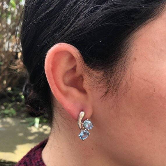 Chrysoprase Earrings, Garnet Earrings, Natural Chrysoprase, Natural Garnet,Birthstone Earrings,Cherry Earrings,Silver Earrings,Stud earrings