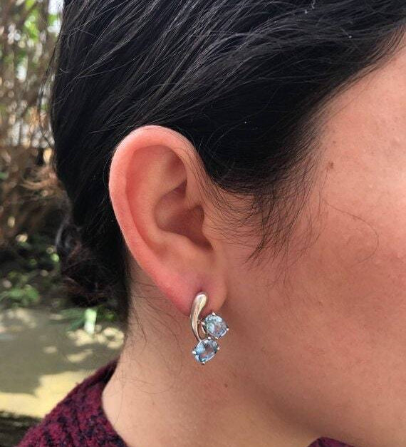 Chrysoprase Earrings, Garnet Earrings, Natural Chrysoprase, Natural Garnet,Birthstone Earrings,Cherry Earrings,Silver Earrings,Stud earrings