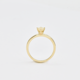 Genuine Fire Opal Real Gold Ring - Solid 14k Gold Opal Ring - Certified Solitaire Opal Gold Ring