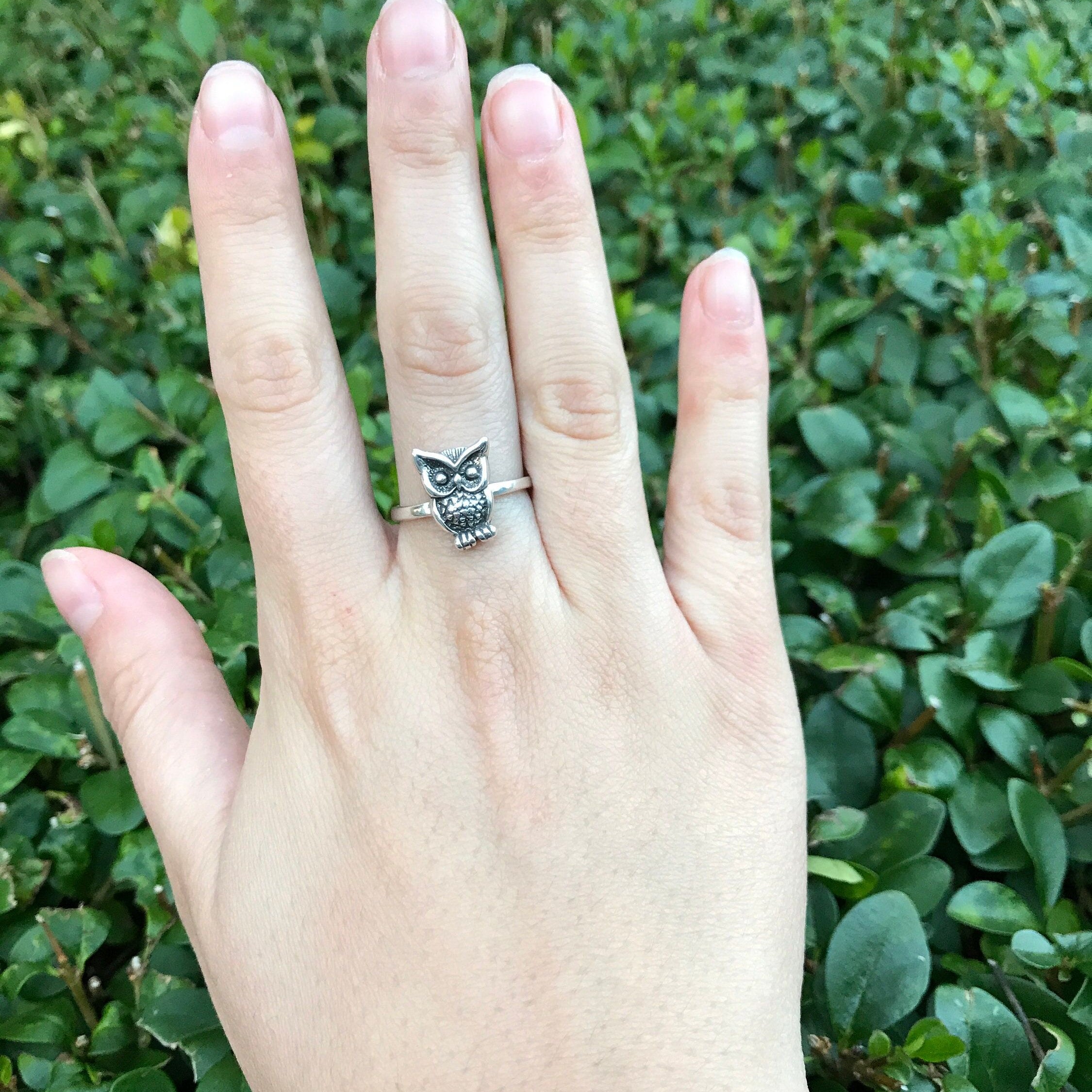 Owl Ring, Solid Silver Ring, Animal Ring,Wise Ring, Artistic Ring, Silver Owl Ring, Sterling Silver Ring, Silver Owl, Silver Bird Ring
