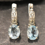 Blue Topaz Earrings, Dangle earrings, Natural Blue Topaz, Earrings Dangle Boho, Earrings Topaz, Blue Earrings Dangle, Topaz Jewellery, Topaz