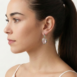 Rose Quartz Earrings - Large Victorian Earrings - Princess Di Earrings