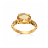 Stunning 18k Gold Vermeil Ring featuring Natural Citrine, a meaningful gift for November birthdays and special moments.