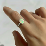 Beautiful Fire Opal Ring in 925 Sterling Silver, a thoughtful gift for October birthdays and special celebrations. Ideal for daily wear.