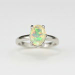 Charming Fire Opal Ring in 925 Sterling Silver, ideal for birthdays and perfect for adding sparkle to everyday looks.