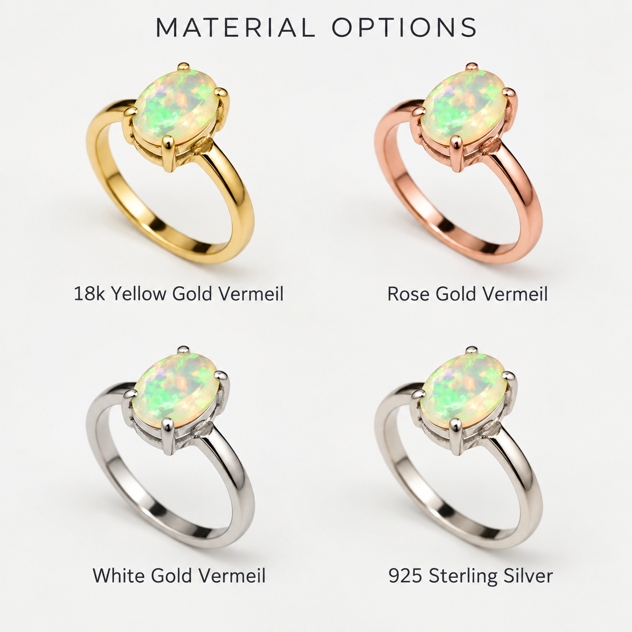 Beautiful Fire Opal Ring in 925 Sterling Silver, a thoughtful gift for October birthdays and special celebrations. Ideal for daily wear.