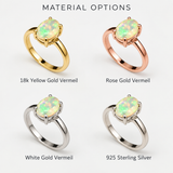 Beautiful Fire Opal Ring in 925 Sterling Silver, a thoughtful gift for October birthdays and special celebrations. Ideal for daily wear.