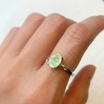 Elegant Fire Opal Ring in 925 Sterling Silver, perfect for October birthdays and special occasions. Ideal for daily wear.