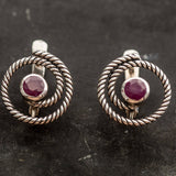 Ruby Earrings, Natural Ruby, Natural Ruby Earrings, July Birthstone, Silver Earrings, Vintage Earrings,Artistic Earrings,Birthstone Earrings (559078392)